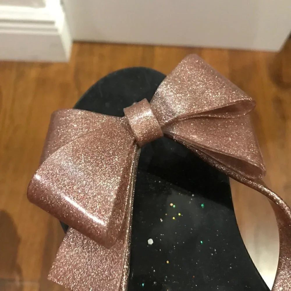 Mel Melissa glitter bow Sandals